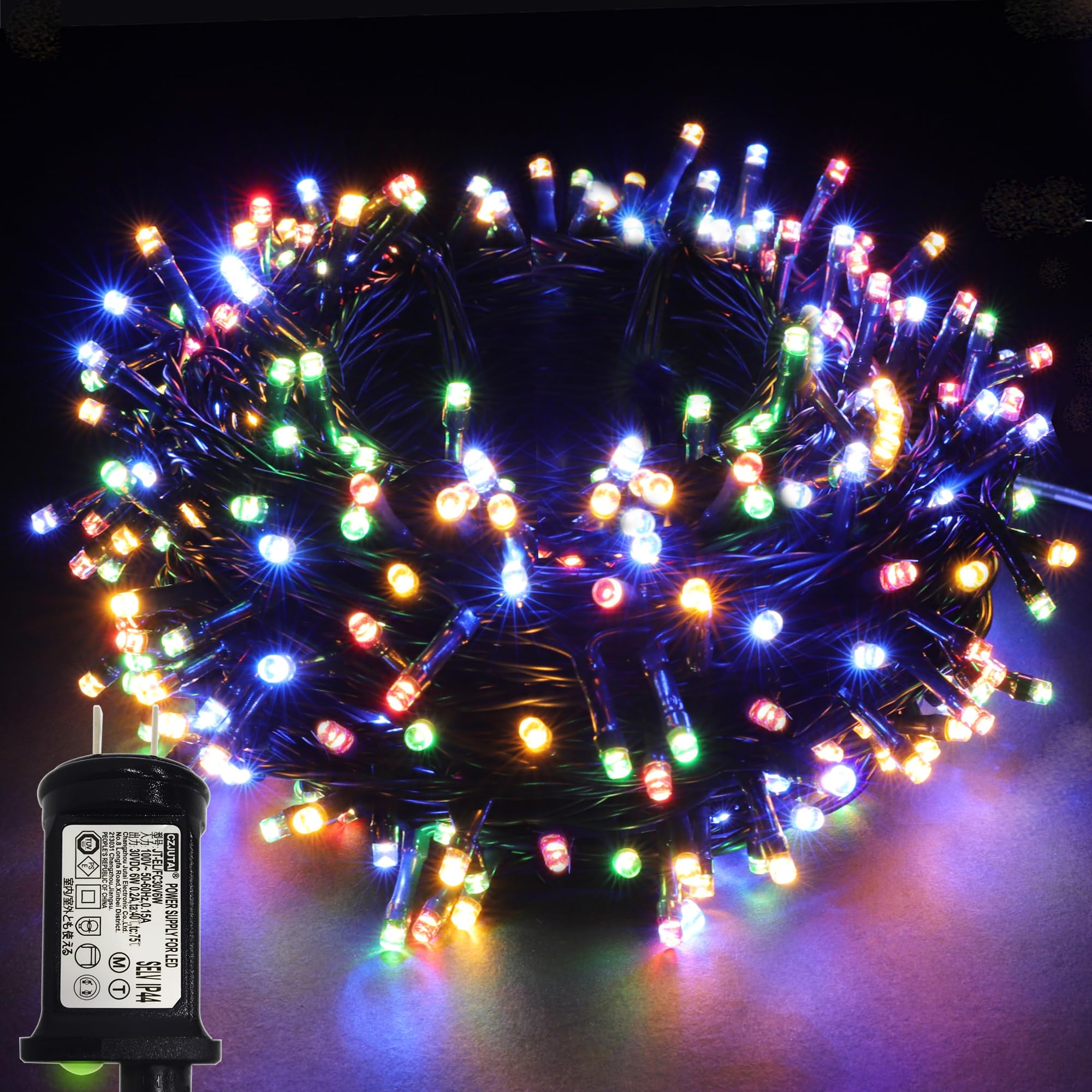 LEDクリスマスライト 暖色系 緑色ケーブル LEDクリスマスライト 暖色系 緑色ケーブル｜新モデル/1年間保証）LED